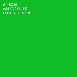 #11BC26 - Forest Green Color Image