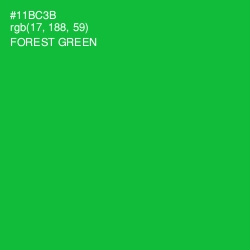 #11BC3B - Forest Green Color Image