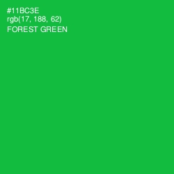 #11BC3E - Forest Green Color Image