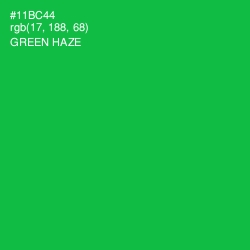 #11BC44 - Green Haze Color Image