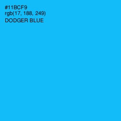 #11BCF9 - Dodger Blue Color Image