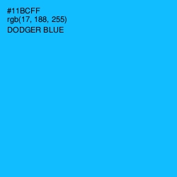 #11BCFF - Dodger Blue Color Image