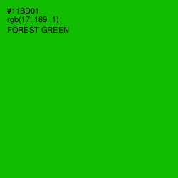 #11BD01 - Forest Green Color Image