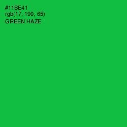 #11BE41 - Green Haze Color Image