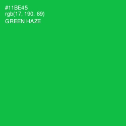 #11BE45 - Green Haze Color Image