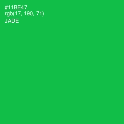 #11BE47 - Jade Color Image