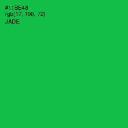 #11BE48 - Jade Color Image