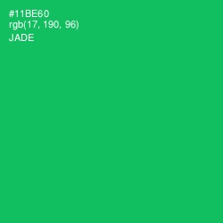 #11BE60 - Jade Color Image