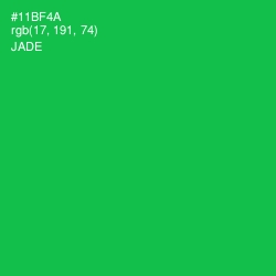 #11BF4A - Jade Color Image