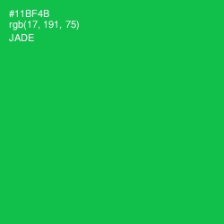 #11BF4B - Jade Color Image