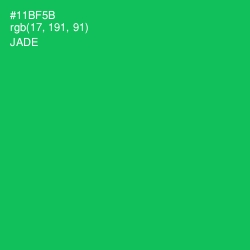 #11BF5B - Jade Color Image