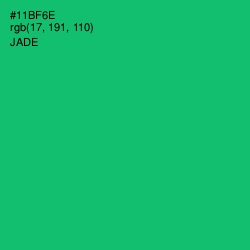 #11BF6E - Jade Color Image