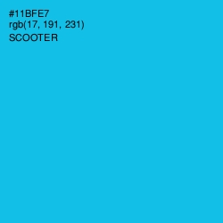 #11BFE7 - Scooter Color Image