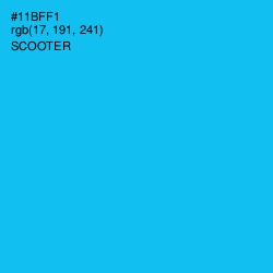 #11BFF1 - Scooter Color Image