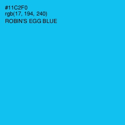 #11C2F0 - Robin's Egg Blue Color Image