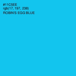 #11C5EE - Robin's Egg Blue Color Image