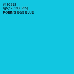 #11C6E1 - Robin's Egg Blue Color Image