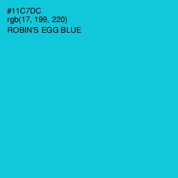 #11C7DC - Robin's Egg Blue Color Image