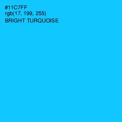 #11C7FF - Bright Turquoise Color Image