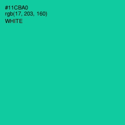 #11CBA0 - Caribbean Green Color Image