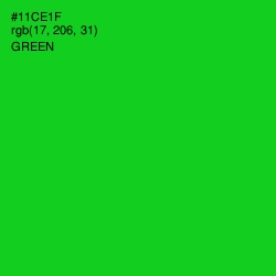 #11CE1F - Green Color Image