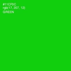 #11CF0C - Green Color Image