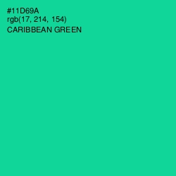 #11D69A - Caribbean Green Color Image