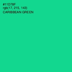 #11D78F - Caribbean Green Color Image