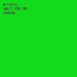 #11DC1C - Green Color Image
