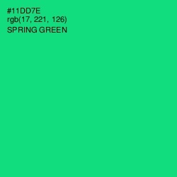 #11DD7E - Spring Green Color Image