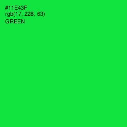 #11E43F - Green Color Image