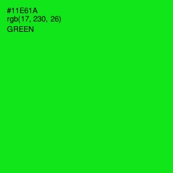 #11E61A - Green Color Image