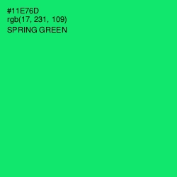 #11E76D - Spring Green Color Image