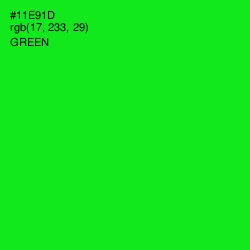 #11E91D - Green Color Image
