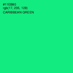 #11EB80 - Caribbean Green Color Image
