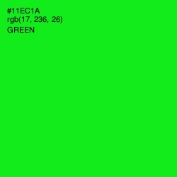 #11EC1A - Green Color Image