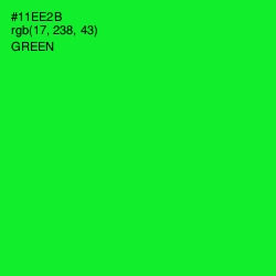 #11EE2B - Green Color Image