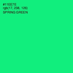 #11EE7E - Spring Green Color Image