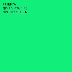 #11EF7A - Spring Green Color Image