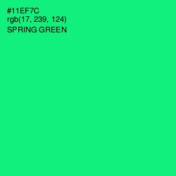 #11EF7C - Spring Green Color Image