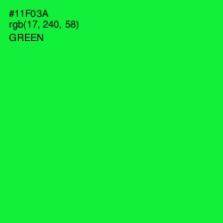 #11F03A - Green Color Image