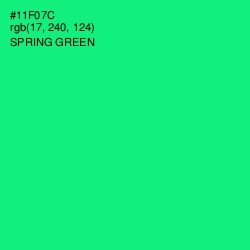 #11F07C - Spring Green Color Image