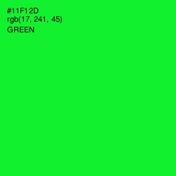 #11F12D - Green Color Image