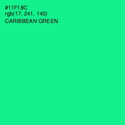#11F18C - Caribbean Green Color Image
