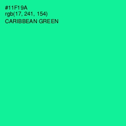 #11F19A - Caribbean Green Color Image