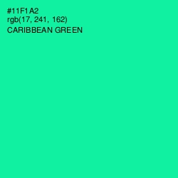 #11F1A2 - Caribbean Green Color Image