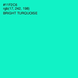 #11F2C6 - Bright Turquoise Color Image