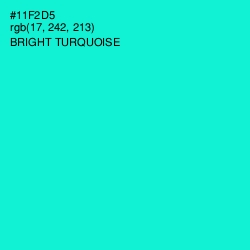 #11F2D5 - Bright Turquoise Color Image