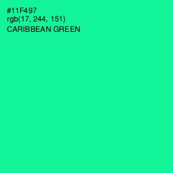 #11F497 - Caribbean Green Color Image