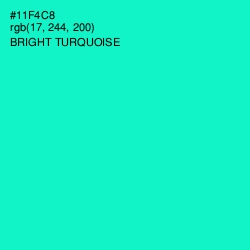 #11F4C8 - Bright Turquoise Color Image